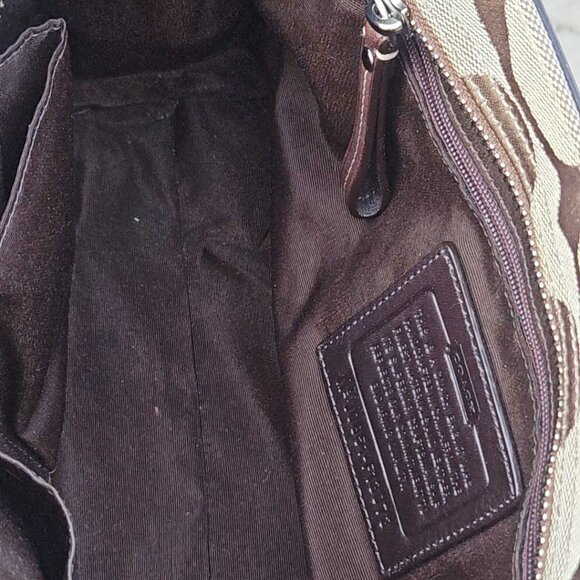 Coach Signature Canvas Satchel/Bag Leopard/Brown, Leather Horsebit Hardware - Picture 4 of 17